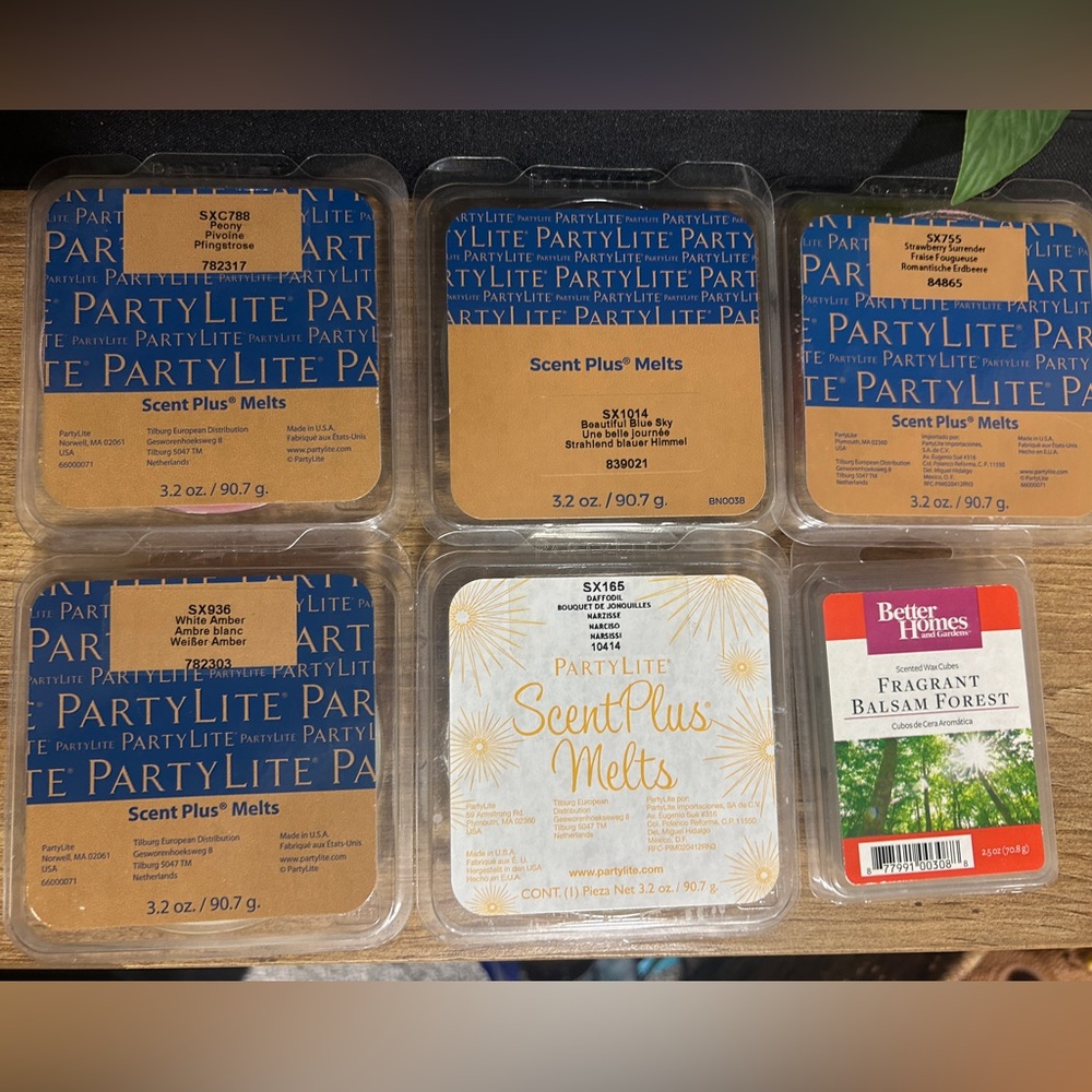 Set of 6 Scented Wax Melts-5 of PartyLite, 1 of Better Homes